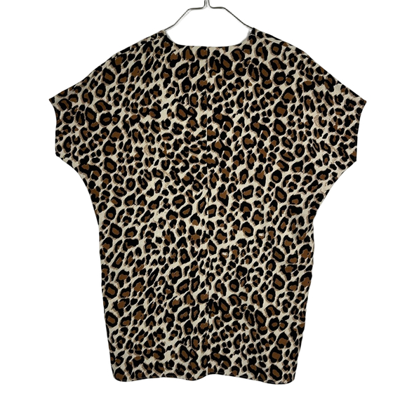 Chico's Petite Leopard Print Tunic Dress Chic Style Size 0 - Picture 3 of 7